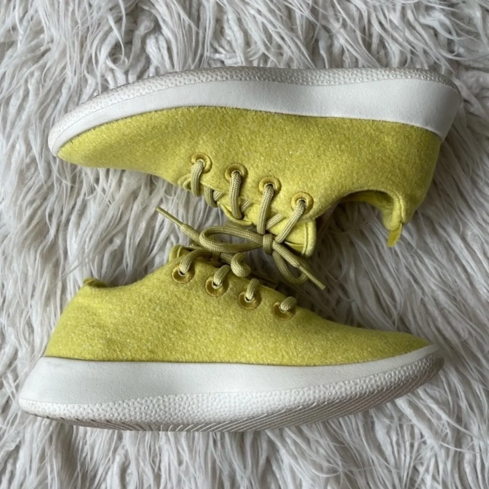 Allbirds | Elephant Grass Yellow Wool Runners Lace Up Low Top Sneakers s…